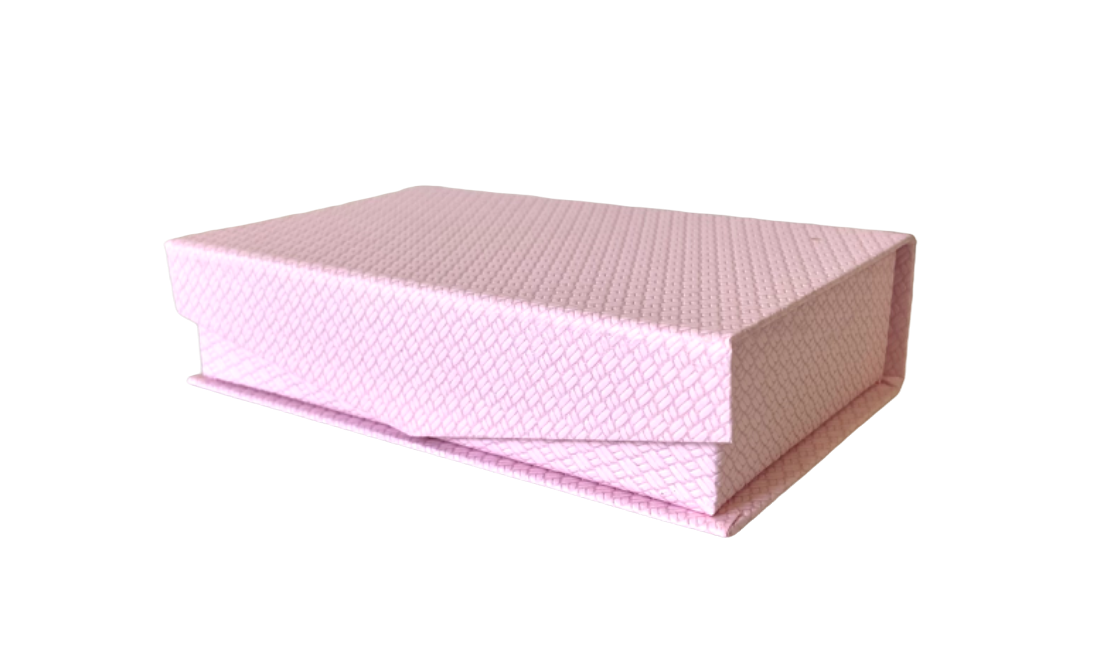 Коробка прямоугольная на магните 15*10*4см розовая