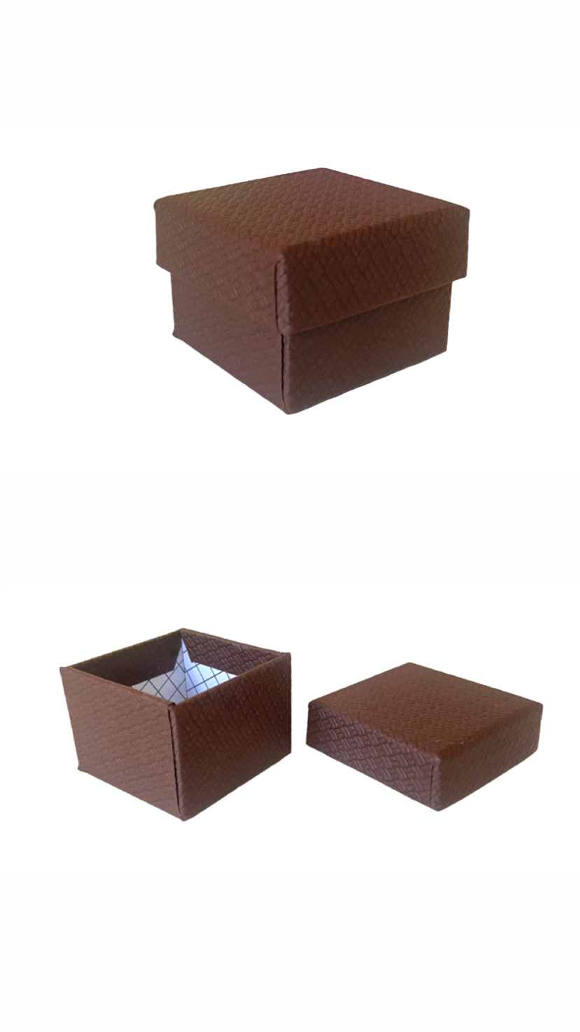 Коробка квадратная мини 5*5*3см Шоколад