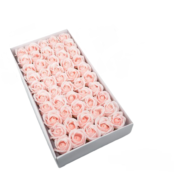 Мыльные розы 5см/50шт.нежно-розовые