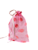 Мешок органзы с бархатным горохом 12*17см розовый 