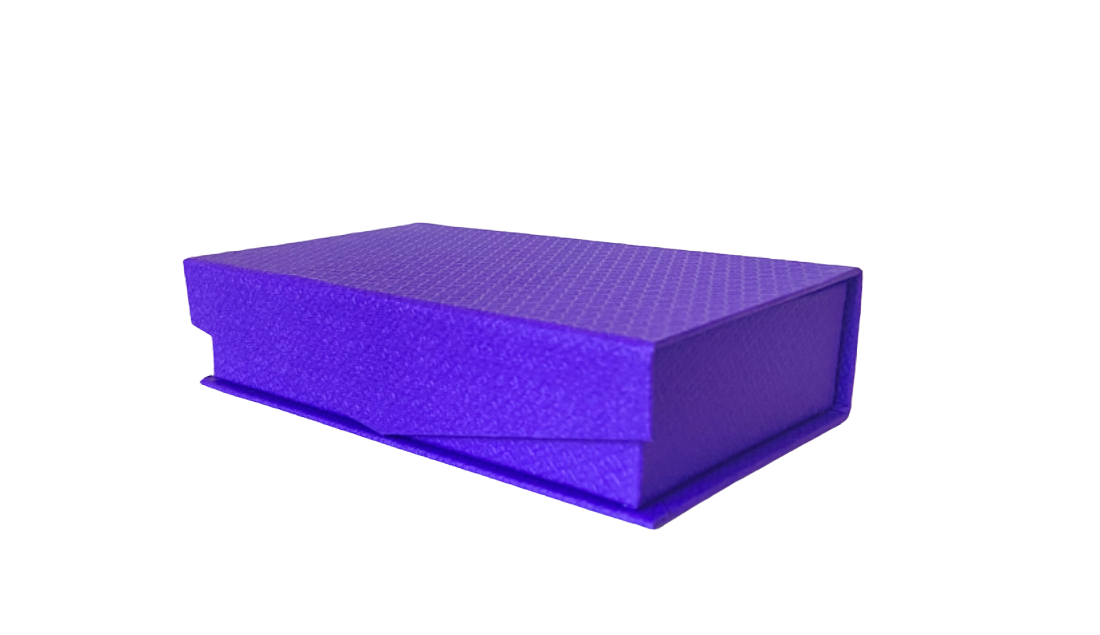 Коробка прямоугольная на магните 15*10*4см фиолетовая