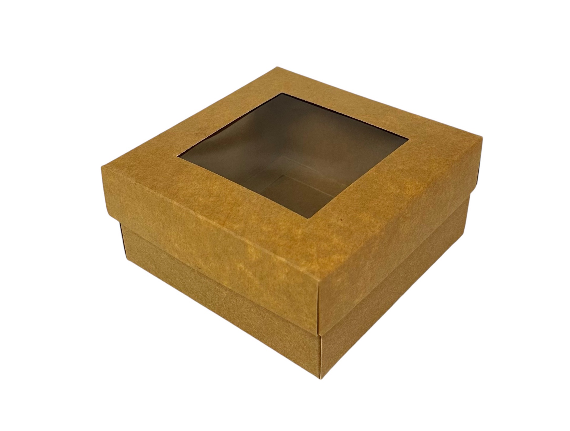 Коробка крафт с окном 13*13*6см/1шт 