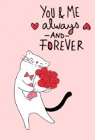 Открытка бумажная 7*10см/10шт You&Me always -and- forever