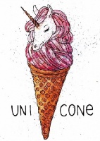 Открытка бумажная 7*10см/10шт UNI CONE