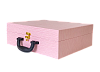 Коробка чемодан с ручкой 23,5*19*7,5см малый розовый 