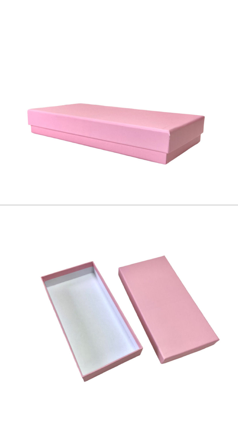 Коробка прямоугольная 23*11*4см нежно-розовая